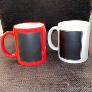 NEW (2) Chalkboard Mugs - Set of 2